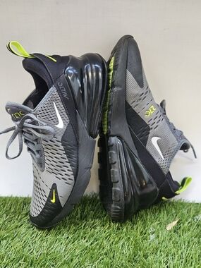 Nike Air Max 270 Iron Grey Black Volt Sneakers Shoes Size 6.5Y / Women 8